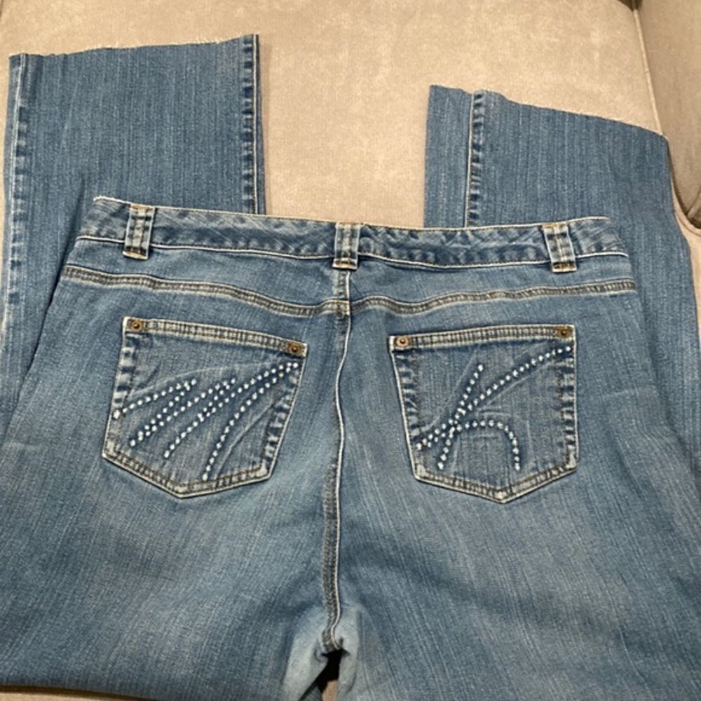 Vintage Michael Kors wide leg faded blue jeans